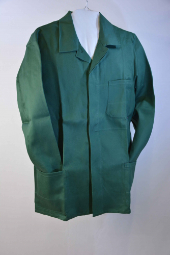Arbeitsjacke mit Brusttasche in grün aus Baumwolle