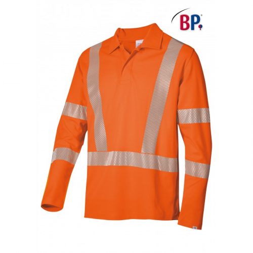 BP Reflektierendes Langarm Poloshirt für Sie & Ihn in orange