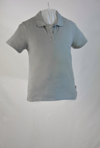 BP Polohemd Kurzarmshirt Shirt Poloshirt in hellgrau für Sie & Ihn mit Schulterverstärkung