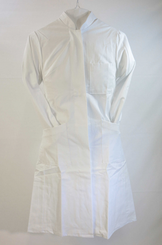 BP Damen Kittel Mantel aus Baumwolle in wei