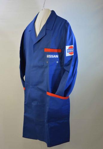 Herren Arbeitskittel in königsblau mit Nissan-Logo