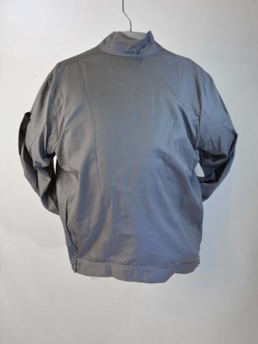 Arbeitsjacke mit verdeckter Druckknopfleiste und Reißverschluss in dunkelgrau