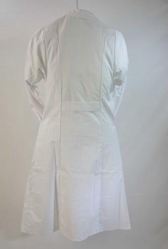 Teamdress Damenkittel Kittel in weiß mit Rückenkurzgurt