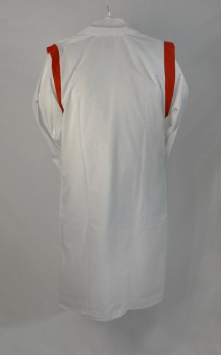 Damenkittel Kittel in weiß mit Kontraststreifen