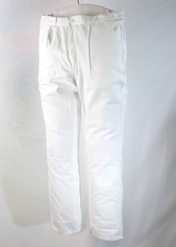 Herren Hose Arzthose in weiß aus Baumwolle