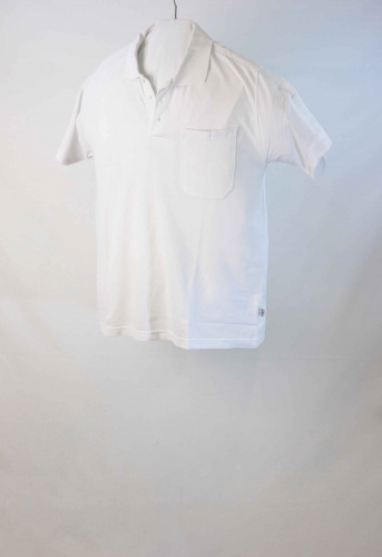Basic Poloshirt in weiß Baumwolle
