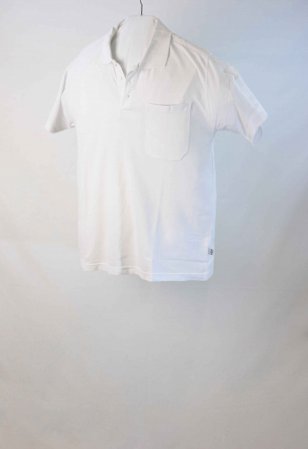 Basic Poloshirt in wei Baumwolle