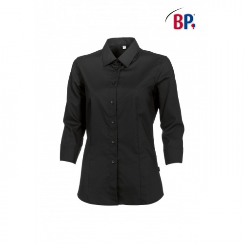 Damenbluse mit Stretch in schwarz