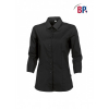 Damenbluse mit Stretch in schwarz