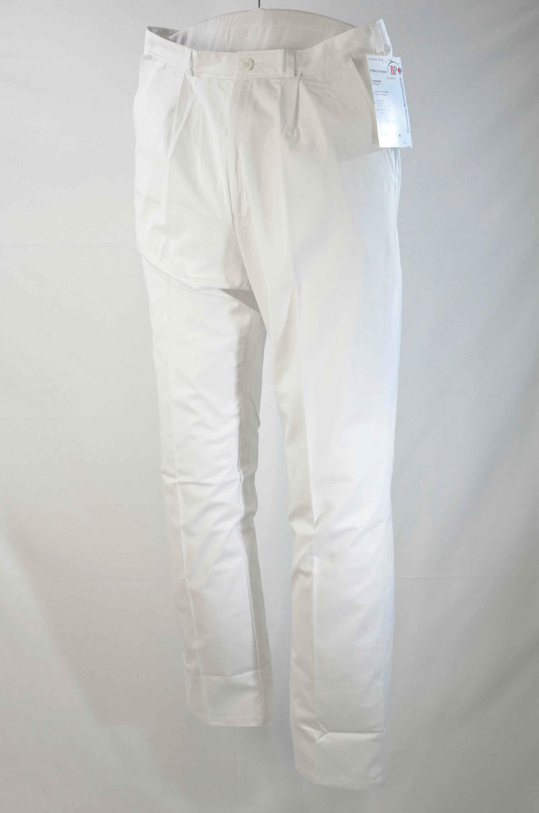 Arbeitshose Arzthose für Herren in weiß aus Baumwolle