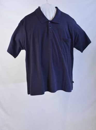Poloshirt für Sie & Ihn in dunkelblau mit Schulterverstärkung