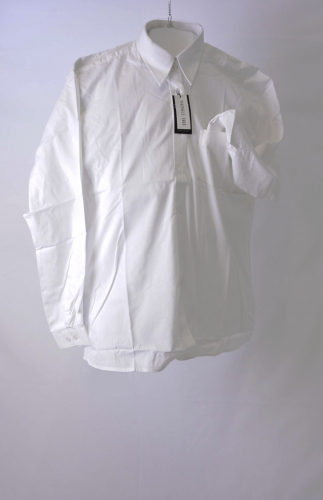 Oberhemd in weiß aus Baumwolle