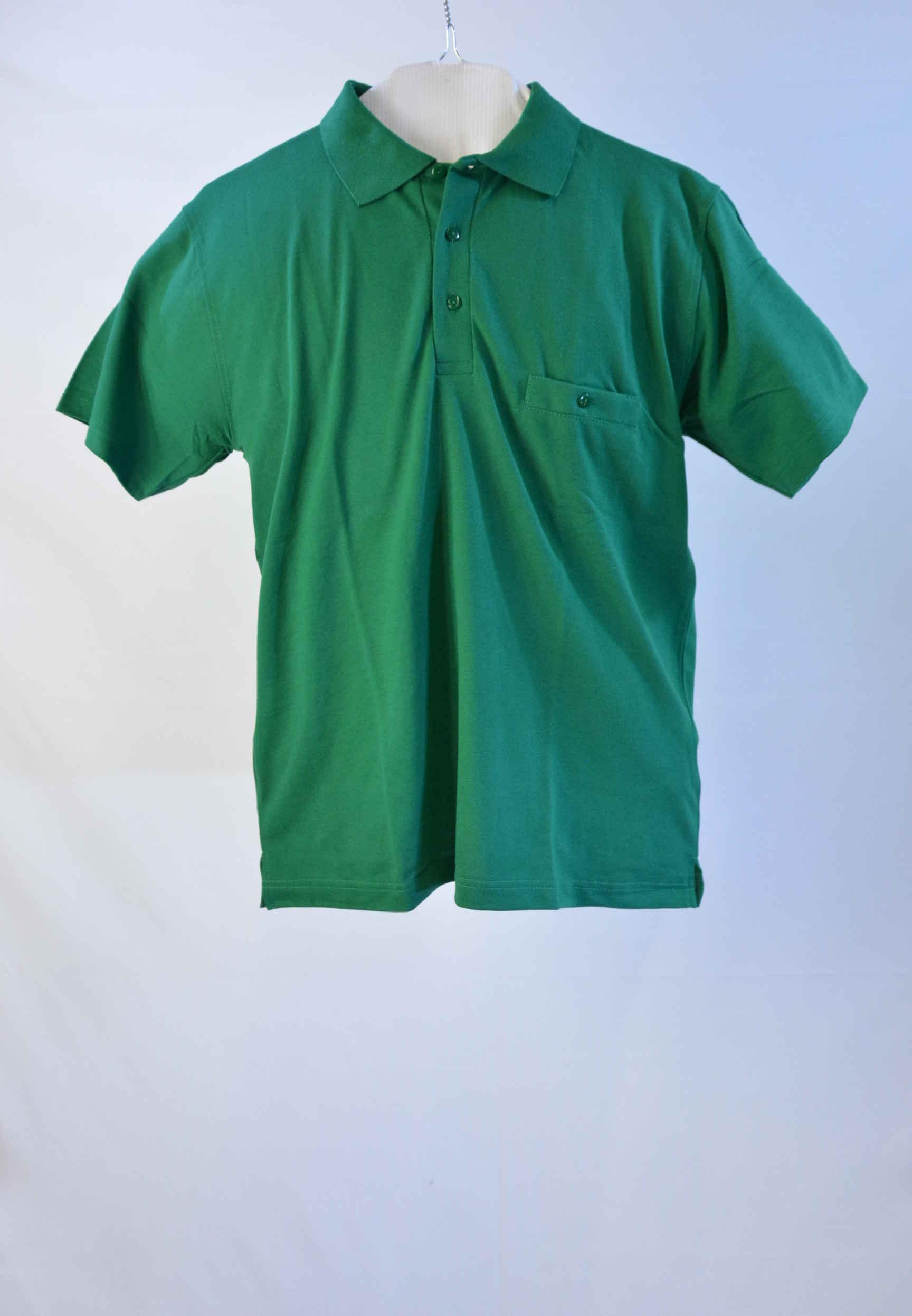 Poloshirt in grün für Sie & Ihn mit verschließbarer Brusttasche