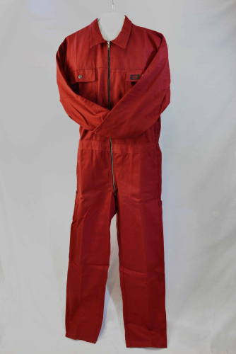 Overall fr Herren in rot mit Kngurutaschen