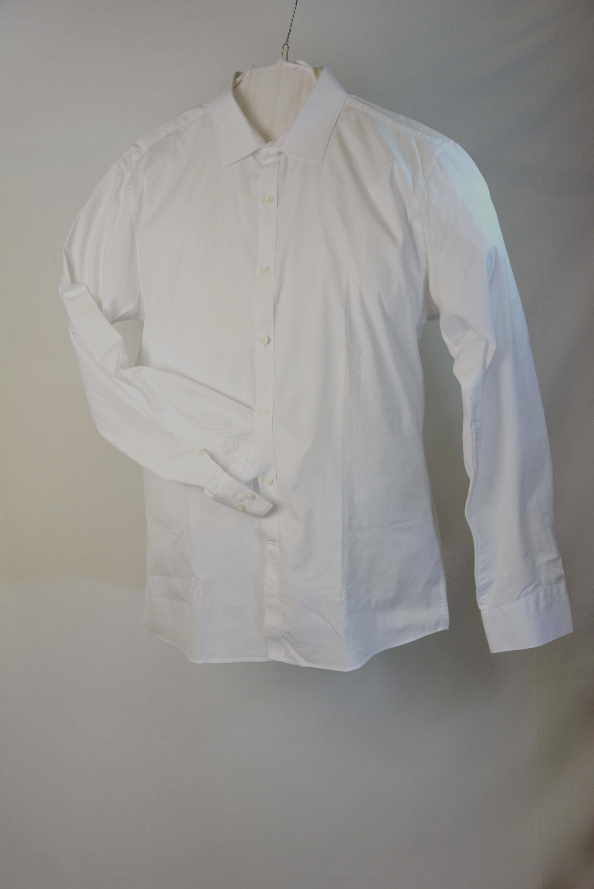 Herren Langarmhemd in weiß