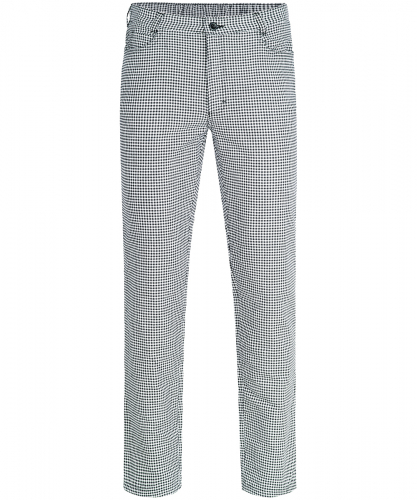 Baumwoll Pepitahose Kochhose Bckerhose fr Herren