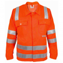 Warnschutz Jacke Arbeitsjacke mit Reflexstreifen in leuchtorange